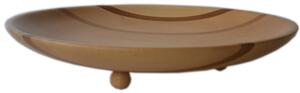 Centrotavola Fruttiera, SATURNO SFERA Diametro 45xh 7cm con legno di ontano , legno tornito a mano colore legno naturale