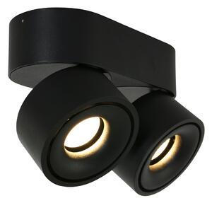 Mexlite - faretto - Fez Black - nero - plastica metallo - faretto a superficie - LED - 2674ZW