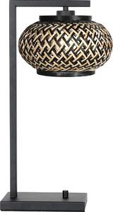 Steinhauer - lampada da tavolo - Stang - nero - bambù metallo - lampada da comodino - E27 - 4461ZW