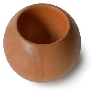 Porta Uovo in in legno di Tiglio Sfera 6,5xh6 cm set da 1 PEZZO in legno tornito di tiglio colore naturale