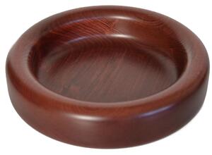 Ciotola, svuotatasche in legno massello tornita a mano Piccolo � 26xh 6 cm per centrotavola portafrutta o vassoio colore Mogano