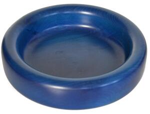 Ciotola, svuotatasche in legno massello tornita a mano Piccolo � 26xh 6 cm per centrotavola portafrutta o vassoio colore Blu