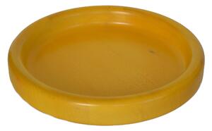 Ciotola in legno massello tornita a mano Medio � 34xh 6 cm per centrotavola portafrutta o vassoio colore Giallo