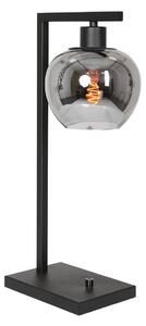 Steinhauer - lampada da tavolo - Lotus - nero - vetro metallo vetro fumé - lampada in vetro colorato - E27 - 3651ZW