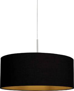 Lampada a sospensione - nero - Sparkled Light - lino metallo tessile - Ø 50cm - E27 - 3959ST - Steinhauer