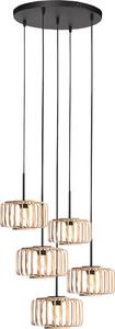 Mexlite - lampada a sospensione - HaloSwap - naturale nero - bambù - E27 - 4522ZW