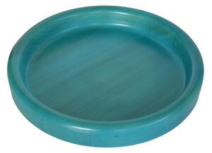 Ciotola in legno massello tornita a mano Big � 42xh 6 cm per centrotavola portafrutta o vassoio colore Azzurro
