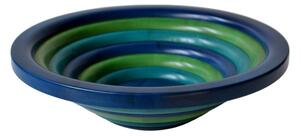 Centrotavola Fruttiera, Insalatiera ARENA � 42xh 12 cm con legno massello di tiglio , ogni anello lavorato e tornito singolarmente a mano multicolor