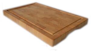 Tagliere Rettangolare per arrosto in legno di ontano 40x26xh2,8 cm colore legno naturale non utilizzabile in lavastoviglie
