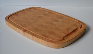 Tagliere ovale in legno di ontano 46x30xh2,5 cm lavorazione a tasselli masselli di legno