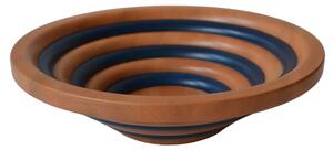 Centrotavola Fruttiera, Insalatiera ARENA Bicolor � 42xh 12 cm con legno massello di tiglio , ogni anello lavorato e tornito singolarmente a mano multicolor