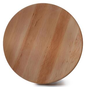 Tagliere per polenta in legno di ontano leggermente scavato diam. 29xh3,2 cm colore legno naturale non utilizzabile in lavastoviglie
