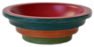 Piatto fondo Insalatiera, Biscottiera, porta caramelle ARENA 18xh6 cm interno colorato rosso esterno 6 colori