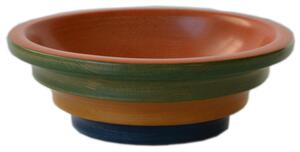 Piatto fondo Insalatiera, Biscottiera, porta caramelle ARENA 18xh6 cm interno colorato Arancio esterno 6 colori