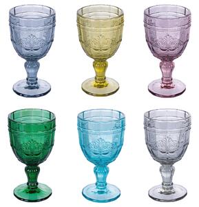 Bicchieri a Calice in Vetro Colorato SYRAY 235 ml diametro 8,5 x h15,5 cm, capacit� lavabili in lavastoviglie in scatola regalo