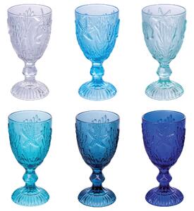 Bicchieri a Calice in Vetro Colorato PANTELLERIA 280 ml diametro 8,5 x h16,5 cm, capacit� lavabili in lavastoviglie in scatola regalo