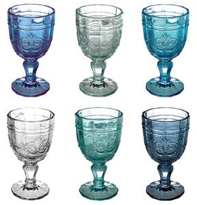 Bicchieri a Calice in Vetro Colorato SYRAY 235 ml diametro 8,5 x h15,5 cm, capacit� lavabili in lavastoviglie in scatola regalo