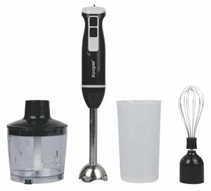 SET 3 IN 1 FRULLATORE IMMERS.600W NERO E ACCIAIO in Abs Grigio - Nero