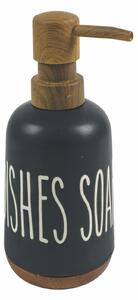 Dishes soap dosatore nero in Gres Nero - Marrone, diametro 7.5 x altezza 18 cm, capacit� 300 ml