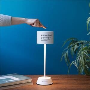 Lampada da Tavolo VICTIONARY LAMPADA TOUCH ATMOSFERA ( Senza Fili) Diametro 16x h38,5 cm Tempo di ricarica 4 ore cm 3W Colore Bianco