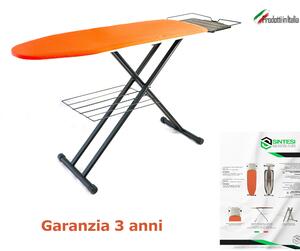 Tavolo da Stiro in ACCIAIO COMFORT 122x40xh Min 76 - max 101-peso 9 kg chiudibile in poco spazio facile da spostare