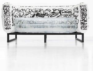 Divano Yomi �dition limit�e, NEP dimensioni 76x151xH69 cm peso 14,8 kg, seduta gonfiabile in TPU colore Aluminium con seduta trasparente