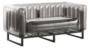Divano EKO gonfiabile con TELAIO IN ALLUMINIO e TPU Crystal Black YOMI, 76,5x151xH69,5 cm riciclabile, biodegradabile, estremamente resistente, peso sopportabile 300 kg