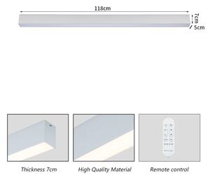 Brilagi - Plafoniera LED dimmerabile SLEEKLINE LED/40W/230V Wi-Fi Tuya argento + telecomando