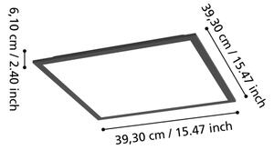 Eglo 901506-LED RGBW Plafoniera dimmerabile MORADILLO-Z LED/19W/230V 40x40cm nera