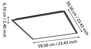 Eglo 902371 - Pannello LED a montaggio superficiale MORADILLO LED/32,5W/230V 60x60 cm nero