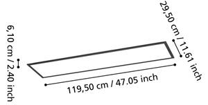 Eglo 901509-LED RGBW Pannello da soffitto a montaggio superficiale MORADILLO-Z LED/34W/230V 120x30cm nero