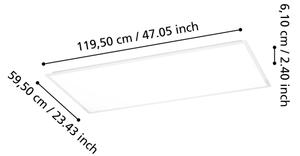 Eglo 902301 - Pannello LED da superficie MORADILLO LED/36,5W/230V 120x60 cm bianco