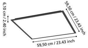 Eglo 901507-LED RGBW Dimmerabile pannello a montaggio superficiale MORADILLO-Z LED/33W/230V 60x60cm nero