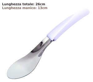 Spatola per gelato Classica in vari colori Lunghezza Totale 23 cm Con cucchiaio in acciaio inox e manico ergonomico in plastica bianco