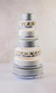 Alzata Per Torte Elegant in plexiglass modulabile Diametro 40x h 69 cm - 7 piatti cm Il numero di piatti e la loro disposizione possono essere variati a seconda delle necessit�
