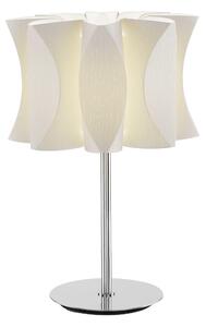 Lumetto Abat Jour Fassino bianco VIRUS Dimensioni 27x17xh38 cm- peso 1,9 kg base in acciaio lucido