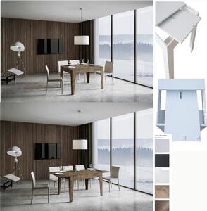 Tavolo Allungabile Piano Noce CICO 90x120xh77 cm estensibile fino a 180 cm tutto in legno di Frassino Noce
