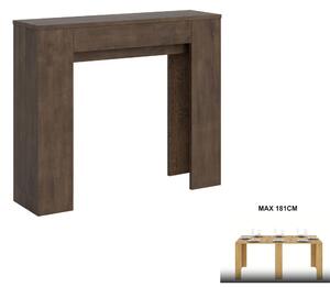 Consolle Allungabile SLICK in Legno Nobilitato Dimensioni 90x25xh 77 cm Allungabile fino a 181 Ospita 10 persone Noce