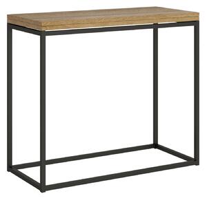 Consolle Apribile a Libro ed Allungabile NORDICA LIBRA 90x45xh 80 cm Aperta 90x90x h78 cm telaio colore Antracite piano Quercia