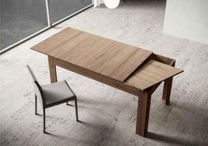 Tavolo Allungabile Piano Quercia Naturale BIBI 90x120xh77 cm estensibile fino a 180 cm tutto in legno di Frassino colore Quercia naturale