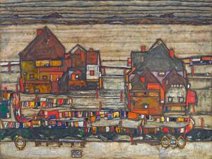 Riproduzione Houses on Laundry Day, Egon Schiele