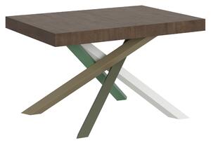 Tavolo Allungabile Piano VOLANTIS design Moderno Dimensioni 90x120xh77 cm estensibile fino a 224 cm telaio 4 colori piano in Legno di Frassino Noce