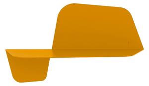 Mensola da Parete in acciaio sagomato verniciato a polvere FLAP 600 Ali Di Farfalla Dimensioni 59x29xh26 cm colore Giallo Maya