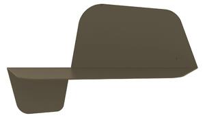 Mensola da Parete in acciaio sagomato verniciato a polvere FLAP 600 Ali Di Farfalla Dimensioni 59x29xh26 cm colore Fango