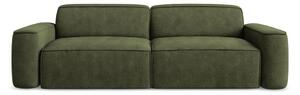 Divano verde con rivestimento in ciniglia 244 cm Omao – Makamii