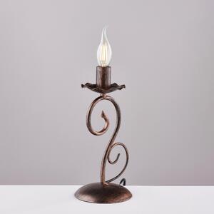 Lumetto Alma in ferro laccato nero con decorazione rame 1 luce , altezza 28 Cm , larghezza 13 Cm