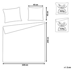 Copriletto in tessuto poliestere tortora 220 x 240 cm con cuscini motivo goffrato copriletto decorativo design classico camera da letto Beliani