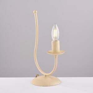 Lumetto Botte in ferro laccato avorio con decorazione decap� 1 luce , altezza 35 Cm, larghezza 18 Cm