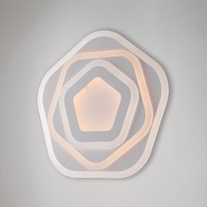 Plafoniera Sarah �50xH5 cm, Bianco, Metallo e Acrilico, LED 104W 9000 Lumen 3000 + 4500K