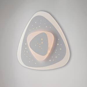 Applique Stecy �23xH5 cm, Bianco, Metallo Bianco e Acrilico con LED 33W 2900 Lumen 3000 + 4500K